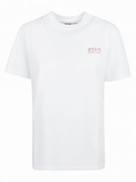 Star Logo Regular T-shirt In White/pink