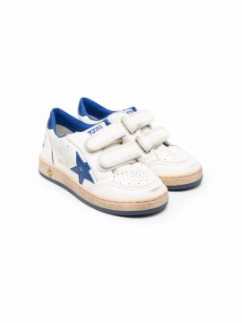 Kids' Ball Star Touch-strap Sneakers In White