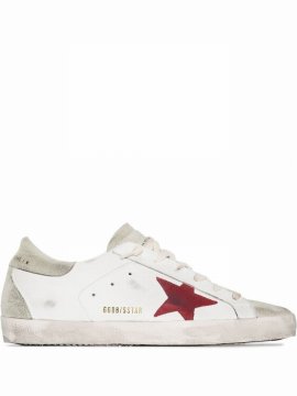 Super-star Leather Sneakers In Red