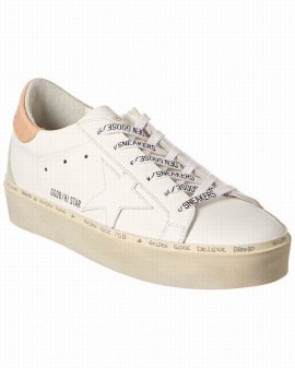 Star Patch Leather Sneaker In White