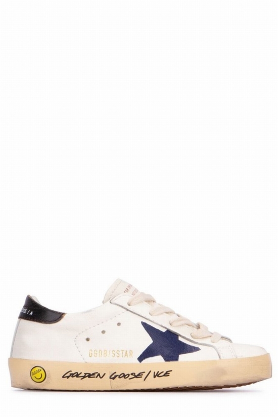 Kids Superstar Lace In White