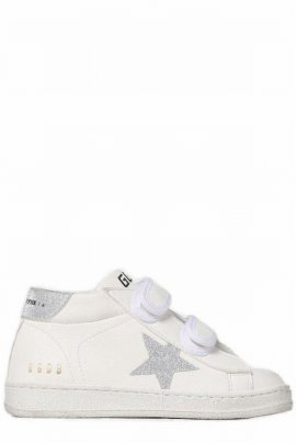 Kids Touch Strap Sneakers In White