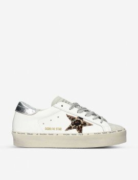 Hi Star 10675 Leopard-print Star Leather Low-top Trainers In White/oth