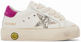 Baby White May Sneakers In White/platinum/magen