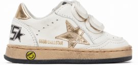 Baby Off-white Ball Star Sneakers In White/gold 10272