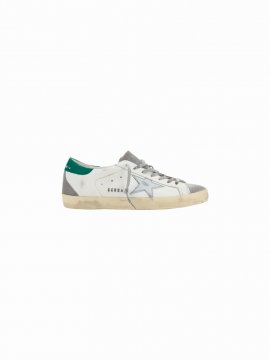 Super Star Sneakers In White/grey/silver/green