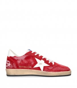 Suede Ballstar Low-top Sneakers In Red