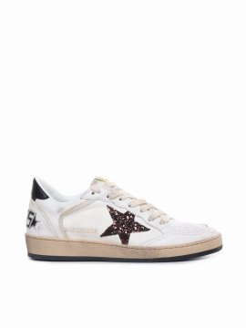 Sneakers With Star Application In Beige/milk/chicory Coffee