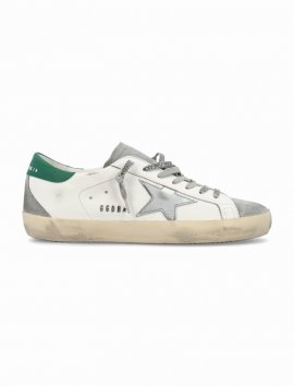 Super-star Classic Sneakers In White Silver Green