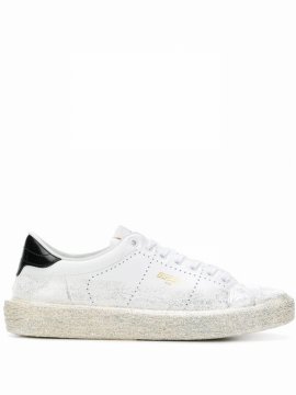 Glitter Brushed Superstar Sneakers In White