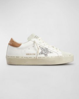 Hi Star Glitter Low-top Sneakers In White Ice Silver