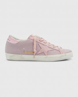 Superstar Leather Net Low-top Sneakers In Antique Pink